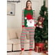 thumbnail image 4 of Conjuntos navideños a juego para la familia, pijamas de Papá Noel, padre, madre, niños, ropa de dormir para mamá y yo, Tops + Pantalones a rayas, 4 of 4
