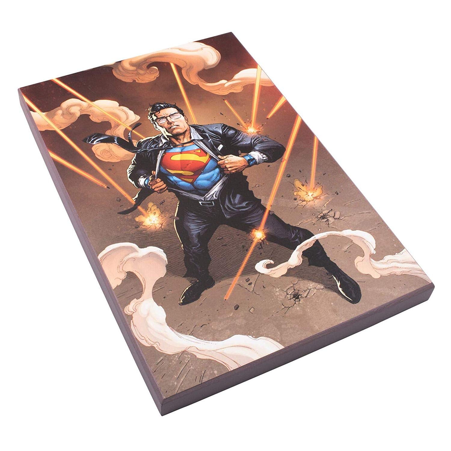 Superman Stretched Canvas Print Framed Wall Art Painting Boys Room Decor Gift 
