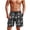 Skull Floral Print, variant on Yuyamidu Mens Swimsuit, Quick Dry Blue Palm Tree Striped Board Shorts Casual Beach Bathing Suits for Summer Surf Swimming Man S