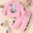 thumbnail image 2 of yboeqw Baby Girl Fall Clothes Set Long Sleeve Cute Print Sweatshirt Pants Toddler Infant Outfits 9 12 18 24 Months 2T 3T,Size 18-24 Months, 2 of 7