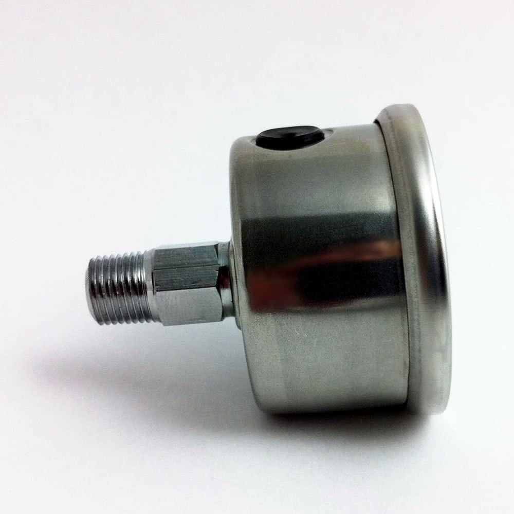 Marshall Gauge 0-15 psi Fuel Pressure Oil Pressure White 1.5" Diameter Liquid