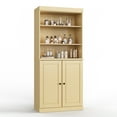 thumbnail image 3 of 100% Solid Wood 32" Bathroom Cabinet with Solid Doors and Adjustable Shelves, 3 of 4