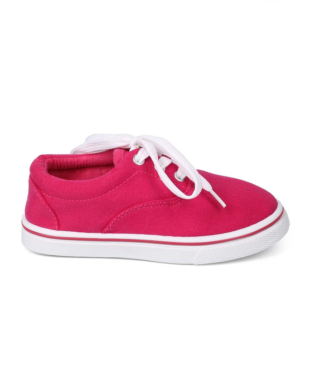 DG59 Toddler//Little Boy//Big Boy Canvas Round Toe Classic Lace Up Sneaker Size: Big Kid 4 Fuchsia