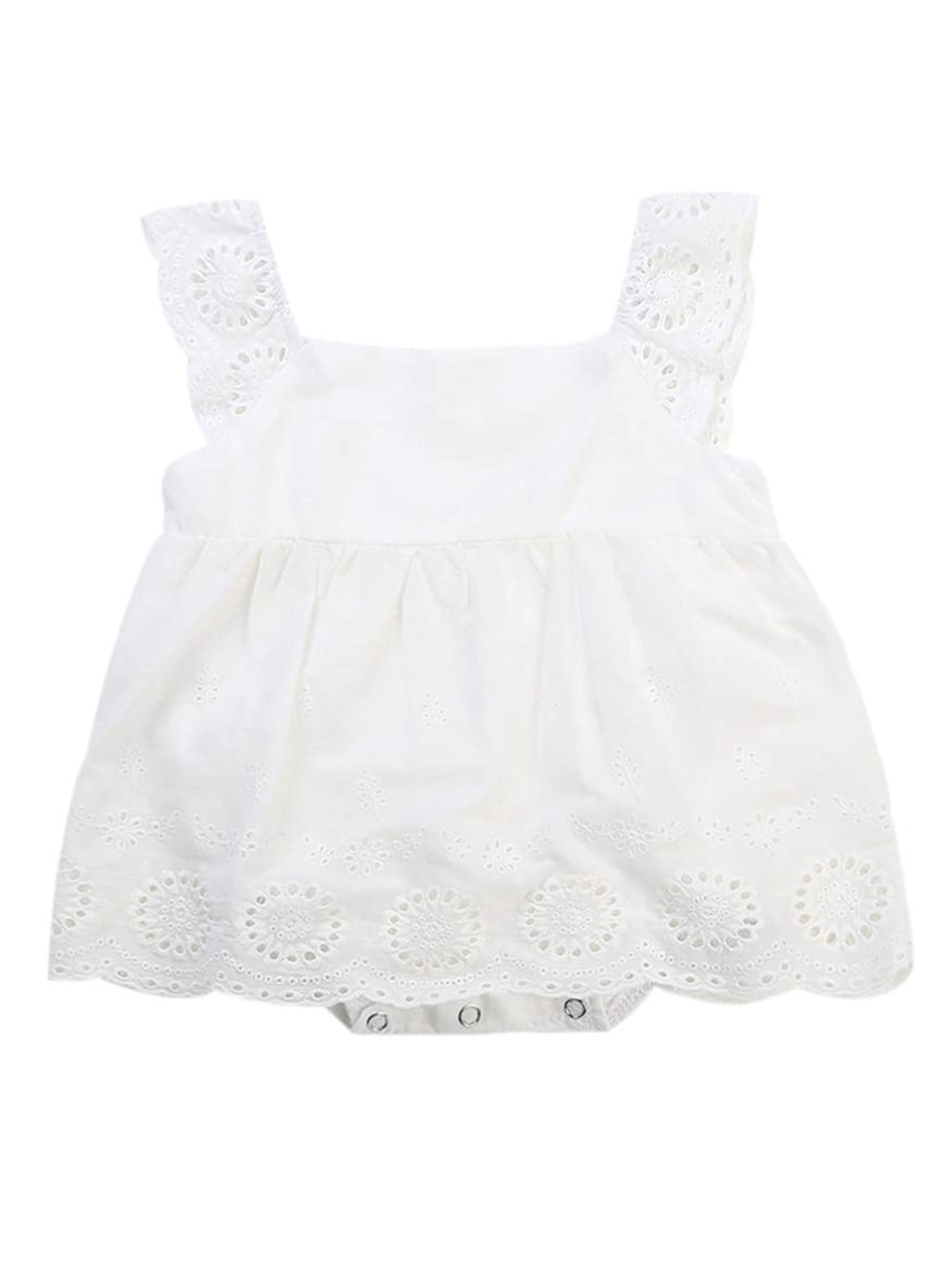infant white lace dress