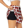 thumbnail image 2 of Disketp Cute Red Crab Print Women's Shorts Workout Shorts for Athletic Gym Running Shorts with Phone Pockets XX-Large, 2 of 8