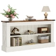 thumbnail image 6 of Finmind 63  Inch TV Stand for 55-75 TV, Farmhouse Entertainment Center with Storage,  Modern Media Console Table for Living Room, Bedroom, White, 6 of 7