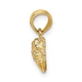 thumbnail image 2 of 14K Yellow Gold Textured Polished Finish 2-Dimensional Mini Size Frog Charm Pendant, 2 of 4