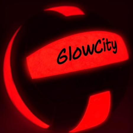 GlowCity Light up LED Volleyball, much brighter than glow in the (Best Way To Serve A Volleyball)