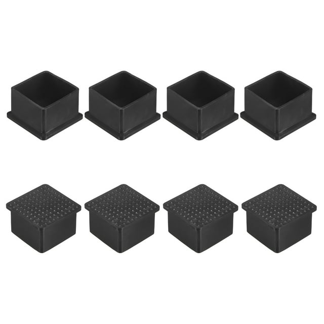 Uxcell 8-Pack Tapas de Pierna Cuadradas para Muebles, Tapas de Pierna de 1.5" (38mm) para Sillas/Mesas/Camas