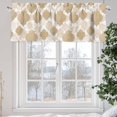 thumbnail image 6 of Light Brown Moroccan Style Valances for Windows Gradient Geometric Abstract Valance Curtains Rod Pocket Bathroom Small Window Treatments for Kitchen Living Room Bedroom, 54"x18", 6 of 7