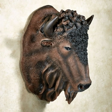 Buffalo Head Wall Art Brown