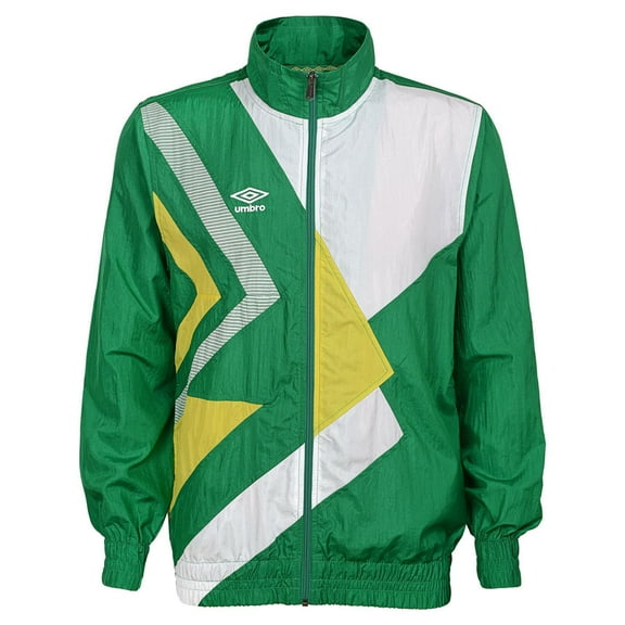 Umbro Men's Full Zip Diamond Jacket, Jelly Bean/Golden Kiwi