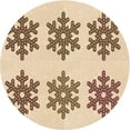 thumbnail image 1 of Ahgly Company Machine Washable Indoor Round Transitional Copper Brown Area Rugs, 5' Round, 1 of 7
