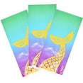 thumbnail image 2 of 100 Count Mermaid Treat Party Bags Gold Mermaids Tail Plastic Cellophane Bag Cookie Candy Goodies Favor Bag for Kids Under the Sea Little Mermaid Birthday Party Supplies, Carnival Games Goody Grab Bag, 2 of 3