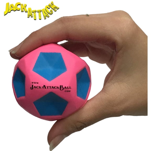 New Jack Attack KOO KOO High Bounce Ball 2.5 in High Skills Training "This Ball Helps Develop Some Serious Hand to Eye Coordination" Best For Training Field Park Back Yard Agility Gift Bulk (Pink)
