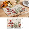 thumbnail image 6 of Gnomes Mushroom Placemats Set of 4 Farmhouse Vintage Leaves Plants Butterfly Place Mats Indoor Wipeable Table Mats Washable Dining Table Placemats for Kitchen Holiday Party Home Decor 13x19 Inch, 6 of 9