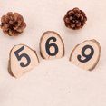 thumbnail image 3 of EeaseCA 10pcs Numbers 0-10 Small Table Banquet Table Seat Party Wedding Decoration Wooden Table License Plate Cards, 3 of 7
