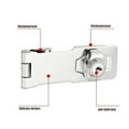 thumbnail image 4 of 2.5/ 3/ 4 Door Locking Hasp Staple Padlock Cupboard Shed Garage Lock W/ Keys, 4 of 9