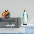 thumbnail image 2 of Figura de María, escultura de resina, mini estatua pintada de forma realista, colección religiosa creativa, ideal para sala de estar, oficin, 2 of 8