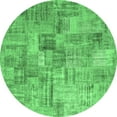 thumbnail image 1 of Ahgly Company Indoor Round Patchwork Emerald Green Transitional Area Rugs, 8' Round, 1 of 4