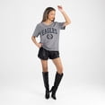 thumbnail image 3 of Women's Gameday Couture Gray Georgia Southern Eagles Iconic Edge Rhinestone V-Neck T-Shirt, 3 of 7