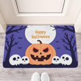thumbnail image 2 of Evil Pumpkin Ghost Front Door Mat,Home Decor Happy Halloween Mat 17x30 Inch Door Mats for Kitchen Nursery Floor Entryway Rug, 2 of 6