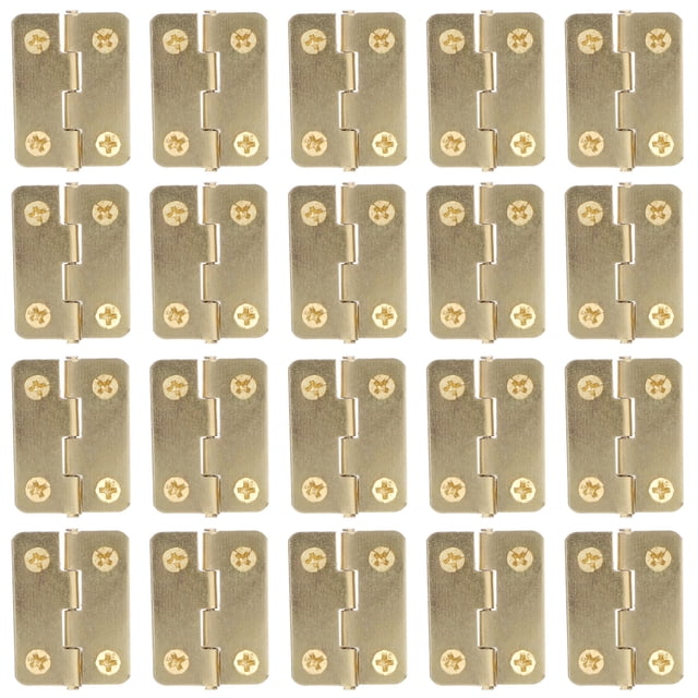 FOMIYES 20Ud Bisagras Metálicas Para Cajas De Madera Accesorio Resistente Sin Óxido Color Amarillo