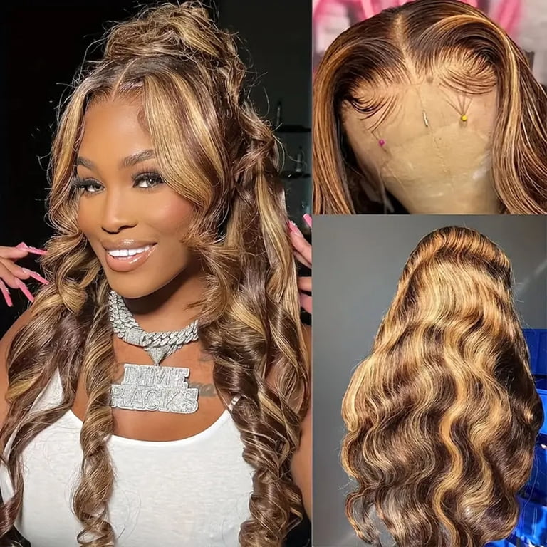 KeirineCC Body Wave Lace Front Wigs Brown Mix Blonde  display picture 1