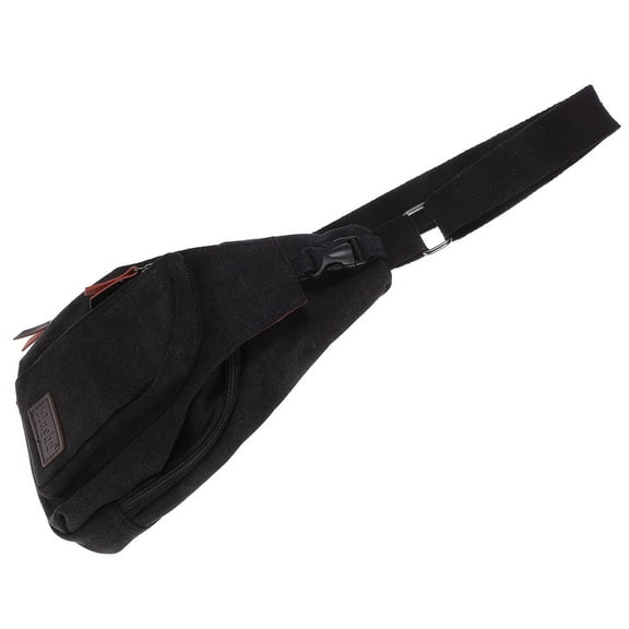 Zehuanyu Satchel Bags for Men Canvas While Messenger Chest Cross Black