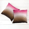thumbnail image 2 of Ambesonne Ombre Throw Pillow Cover 2 Pack, Simplistic Abstract, 16", Hot Pink Chocolate, 2 of 6