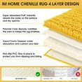 thumbnail image 6 of HAKUNA Upgrade Extra Large Gold Bathroom Rug Set 3 Pieces Ultra Soft, Thick Absorbent Bath Mats, Non Slip Chenille Toilet Mat for Bathroom, Bedroom, Kitchen, Yellow, 6 of 8