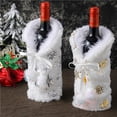 thumbnail image 3 of Toystoory Cubierta de copo de nieve para botella de vino de Navidad, bolsa de almacenamiento dorada y plateada llamativa, telas de felpa, Kits de decoración para fiestas Dorado Toystoory HA027629-02, 3 of 6