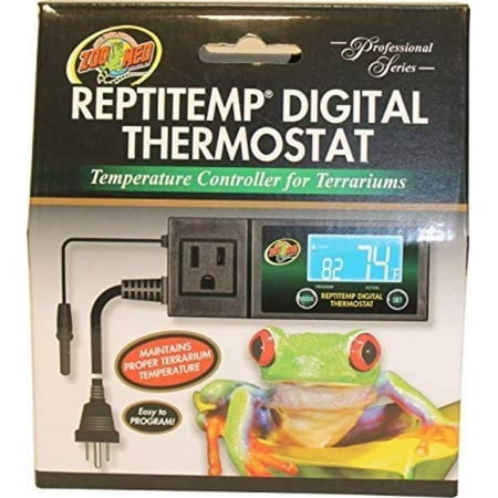 ReptiTemp RT-600 Digital Thermostat Controller, Temperature control range: 50F to 122F. Controls Temperature by turning on heating devices in HEAT mode or by.., By Zoo