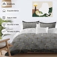 thumbnail image 3 of Queen 4 Piece Bedding Set Gray Mottled Gradient Geometric Soft Breathable Duvet Cover and Pillowcase,Modern Abstract Stereo Art Duvet Cover Set Washable Bed Sheets for Bedroom Dormitory Guest Room, 3 of 9