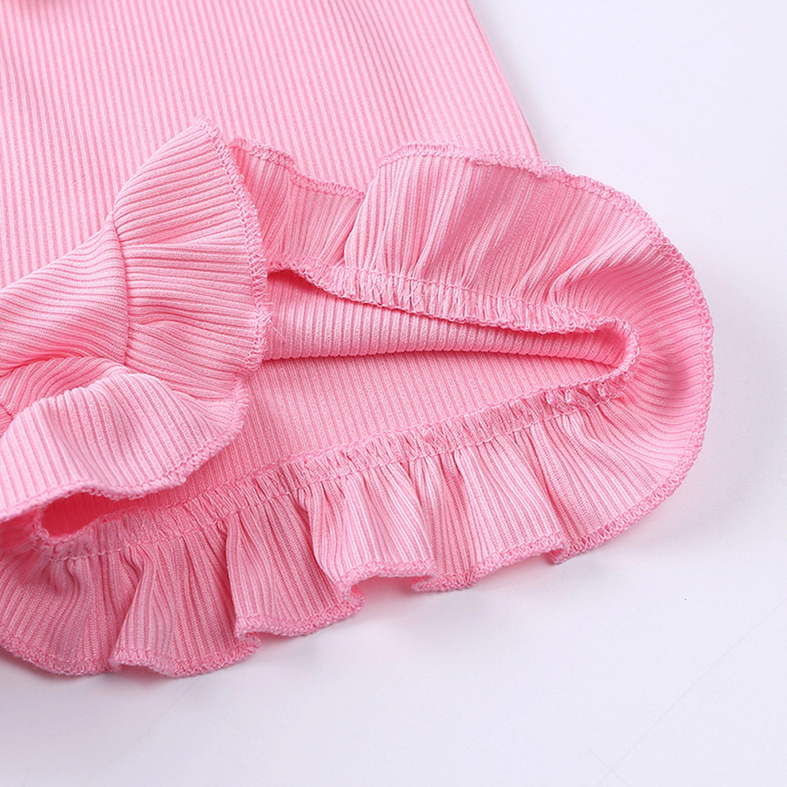 HCNTES Toddler Baby Girl Summer Outfit Heart - Shaped Graphic Short Sleeve Shirt T - Shirt Tops + Elastic - Waist Jean Shorts Set,3-4 Years Pink