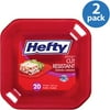 Hefty Style Square Cut Resistant Foam Plates, 20 count (Pack of 2)