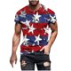 thumbnail image 2 of Tops para hombre, blusas y camisas de manga corta con cuello redondo para hombre, jersey informal de moda con estampado de cuello redondo para hombre, pantalones cortos deportivos para fitness, blusa, 2 of 5