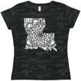 thumbnail image 3 of Inktastic Louisiana Silhouette Mandala Women's T-Shirt, 3 of 5