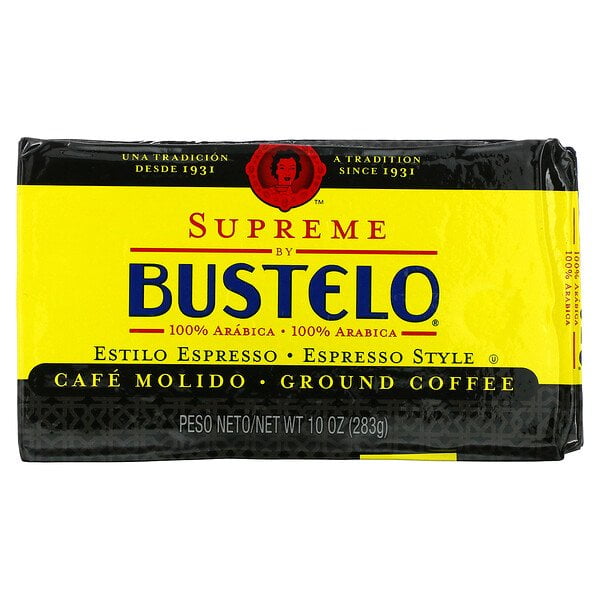 Cafe Bustelo, Supreme by Bustelo, Ground Espresso Coffee, 10 oz Pack of 2