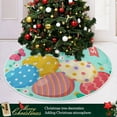 thumbnail image 6 of FMSHPON Easter Tree Skirt Colorful Eggs Bunny Xmas Christmas Tree Skirt Stand Mat for Holiday Party Decoration Indoor Outdoor 36 inches, 6 of 6