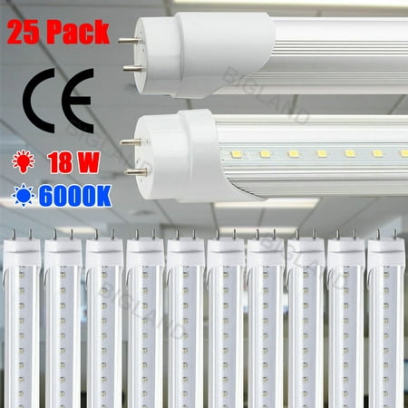 25 Pack T8 LED Tube Light 4ft 48