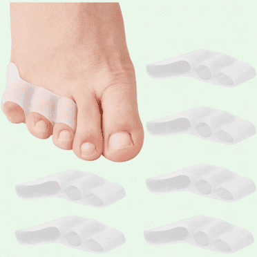 Emperoch Toe Separators, 3 Pairs Silicone Toe Spacers for Bunion Relief, Toe Spreaders, Bunion Pads, Toe Straighteners