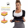 thumbnail image 5 of Sauna Suit for Women Weight Loss Sauna Shirt for Women Sweat Suit Waist Trainer Vest Fitness Body Shaper Zipper, Blue, 5 of 7