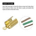 thumbnail image 5 of Fold Over Cord Ends, 6mm Inner Dia. Terminators Crimp Cap Clasp Tips Gold Tone, 30Pack, 5 of 6