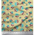 thumbnail image 1 of Soimoi Cotton Cambric Fabric Leaves & Floral Artistic Decor Fabric Printed Yard 42 Inch Wide, 1 of 1