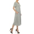thumbnail image 4 of White Mark Casual Short Sleeve Midi Dress, Women's & Women's Plus, 4 of 5