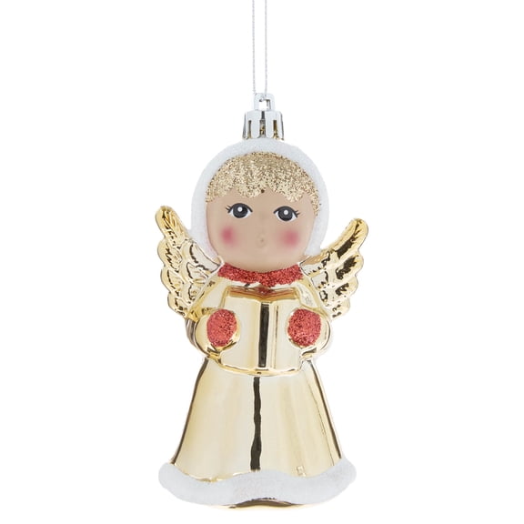 Gold Singer Angel Christmas Ornament, 4.5", by Holiday Time