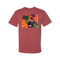 thumbnail image 2 of Cute Smiling Neon Pitbull Dog Breed Dog Lover Men's Graphic T-Shirt, Vintage Heather Red, 3XL, 2 of 3