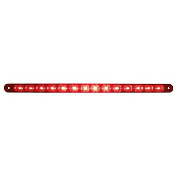 14 LED 12" Stop, Turn & Tail Light Bar Only - Red LED/Red Lens
