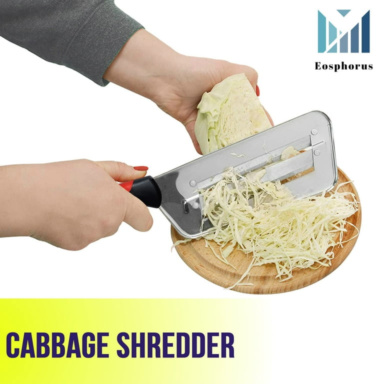 Double Blade Cabbage Shredder Stainless Steel Blade Wear-resistant Cutter  for Making Salads Coleslaw Sauerkraut